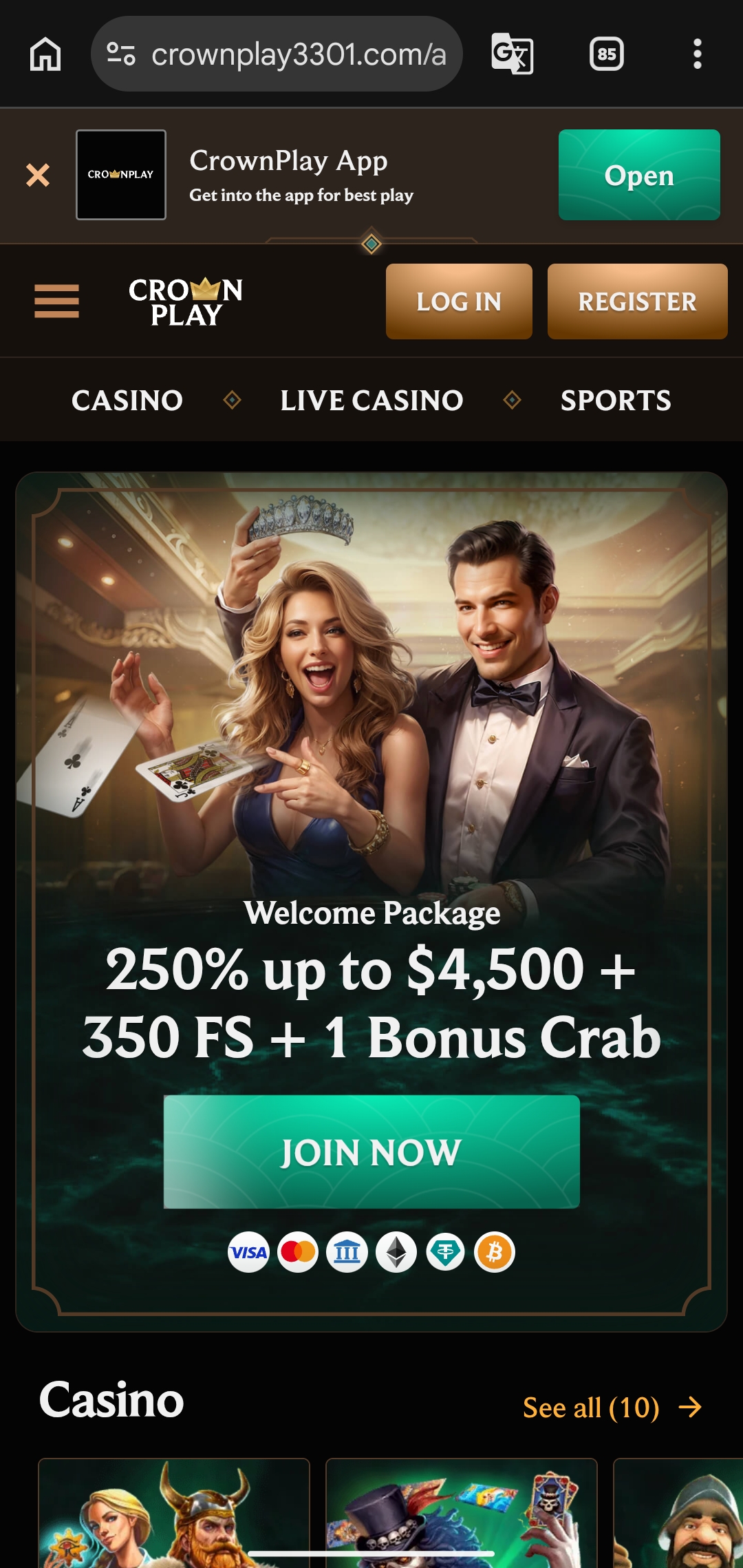 CrownPlay Mobile Casino