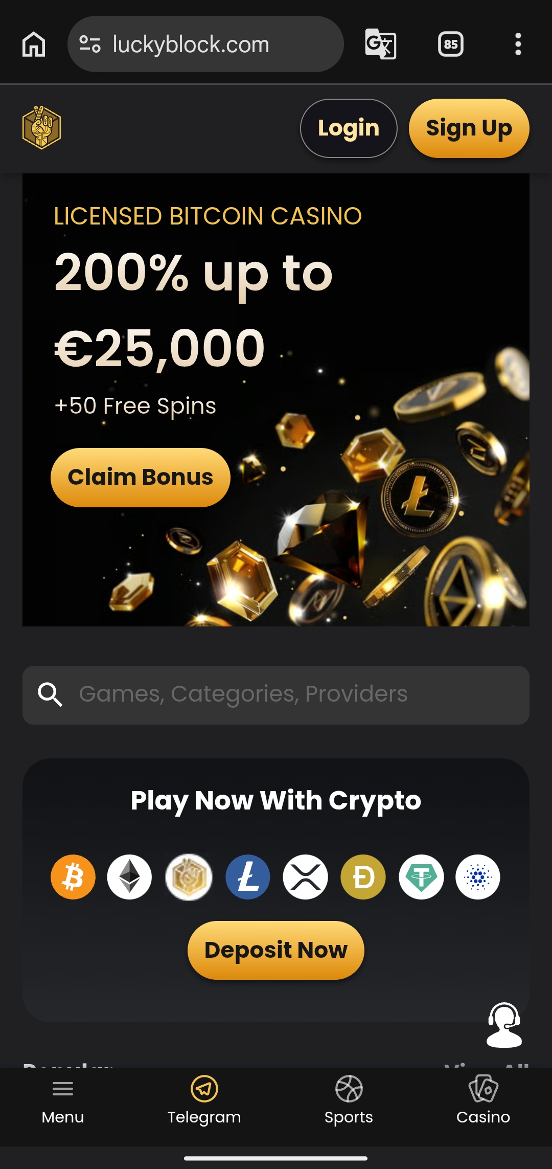 Lucky Block Telegram Casino
